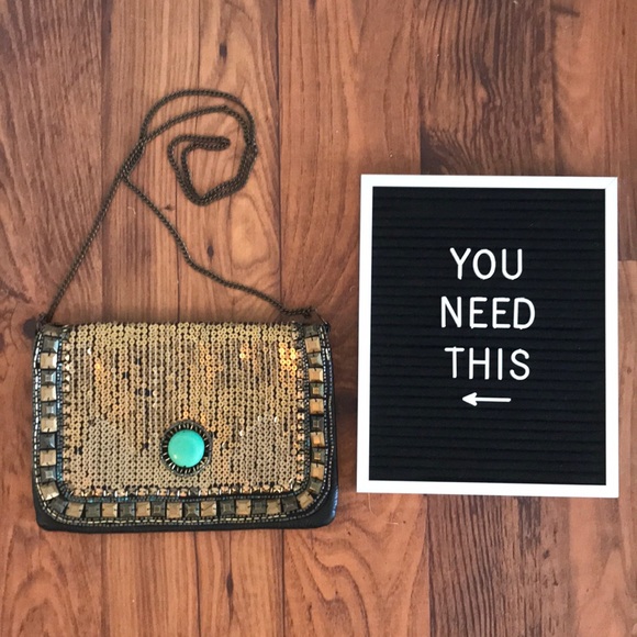 Urban Outfitters Handbags - Urban Outfitters Gold Studded Crossbody